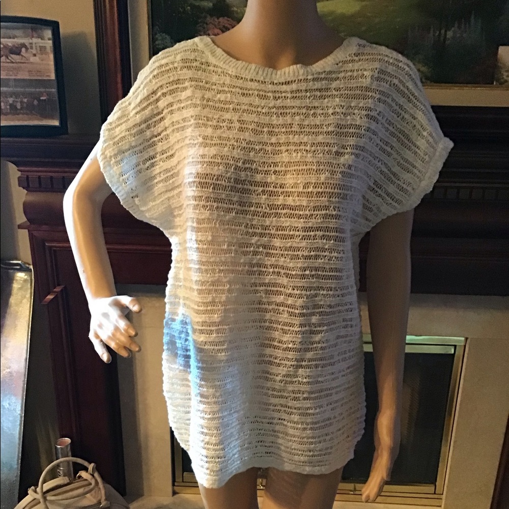 Jones New York Beautiful White Knit Top in Size XL